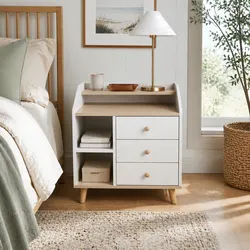 Functional Bedside Table with Open Storage for Everyday Use