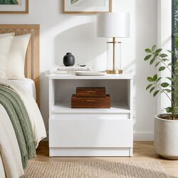 Functional Warm White Nightstand for Every Bedroom