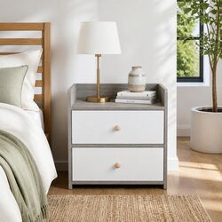 Functional Nordic-Style Bedside Table with Drawers