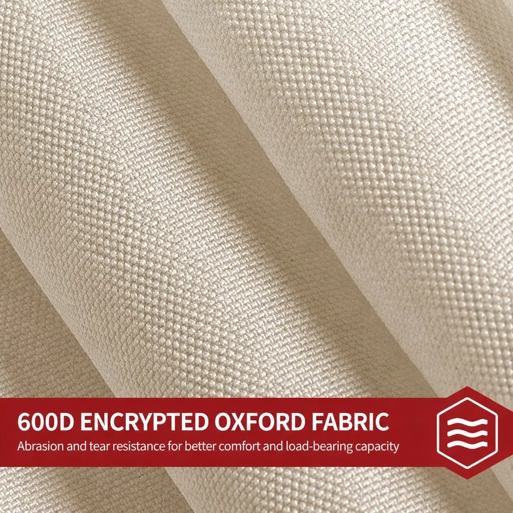 Foldable Moon Chair Lightweight Oxford Fabric 55 x 67 x 89cm Khaki