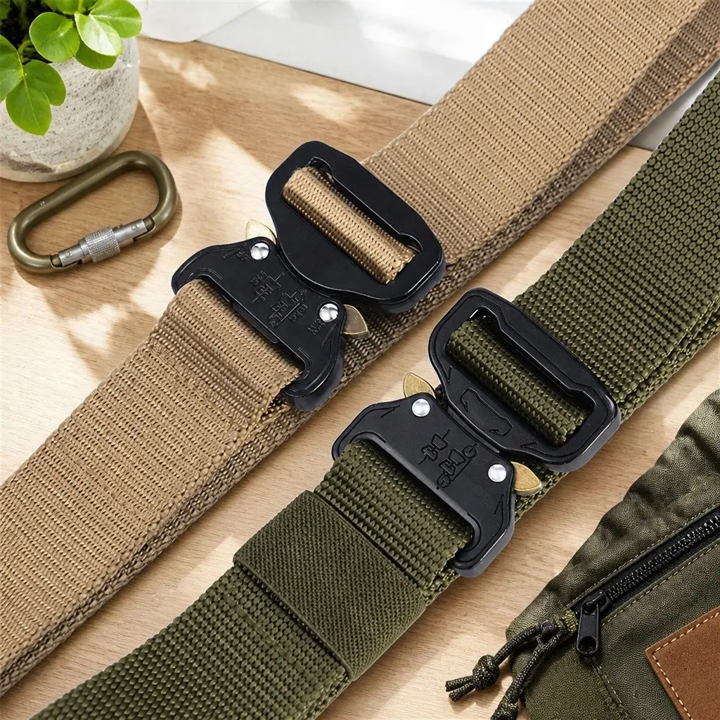 Men's Tactical Outdoor Belt Nylon 120x3.8cm Green