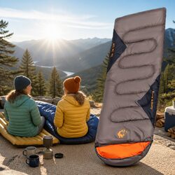 Envelope Sleeping Bag Outdoor Camping Rectangular Waterproof Seasonal Quilt Pad