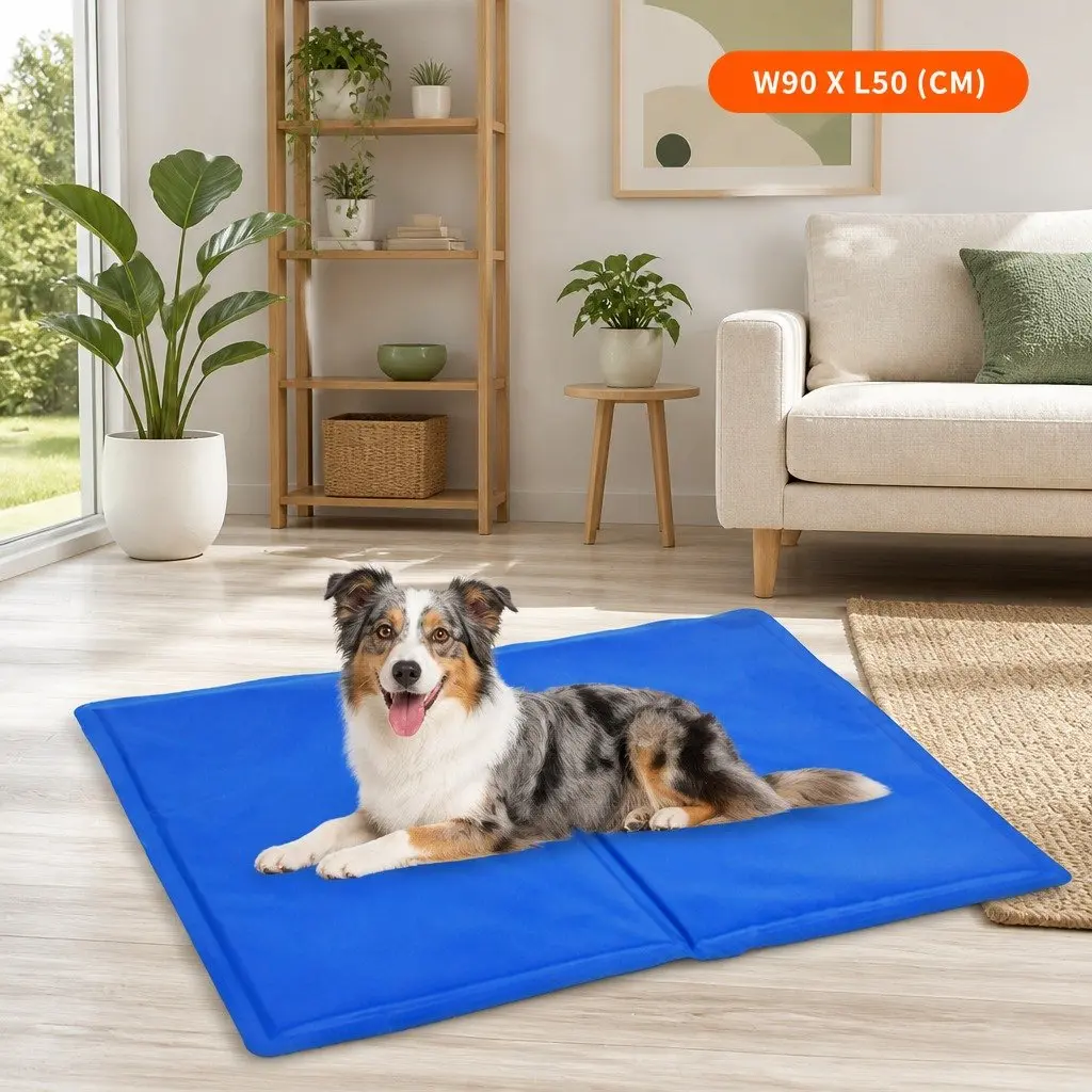 Pet Cooling Cushion XL Polyester Waterproof Fabric Blue