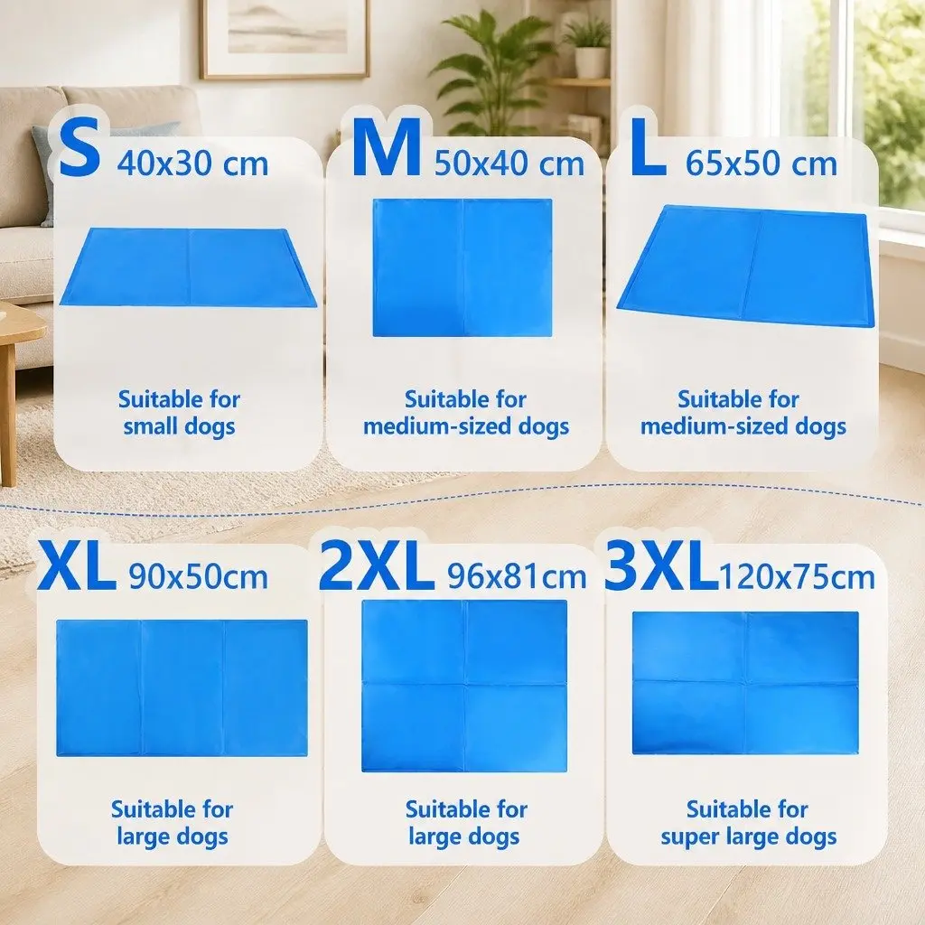 Pet Cooling Cushion XL Polyester Waterproof Fabric Blue