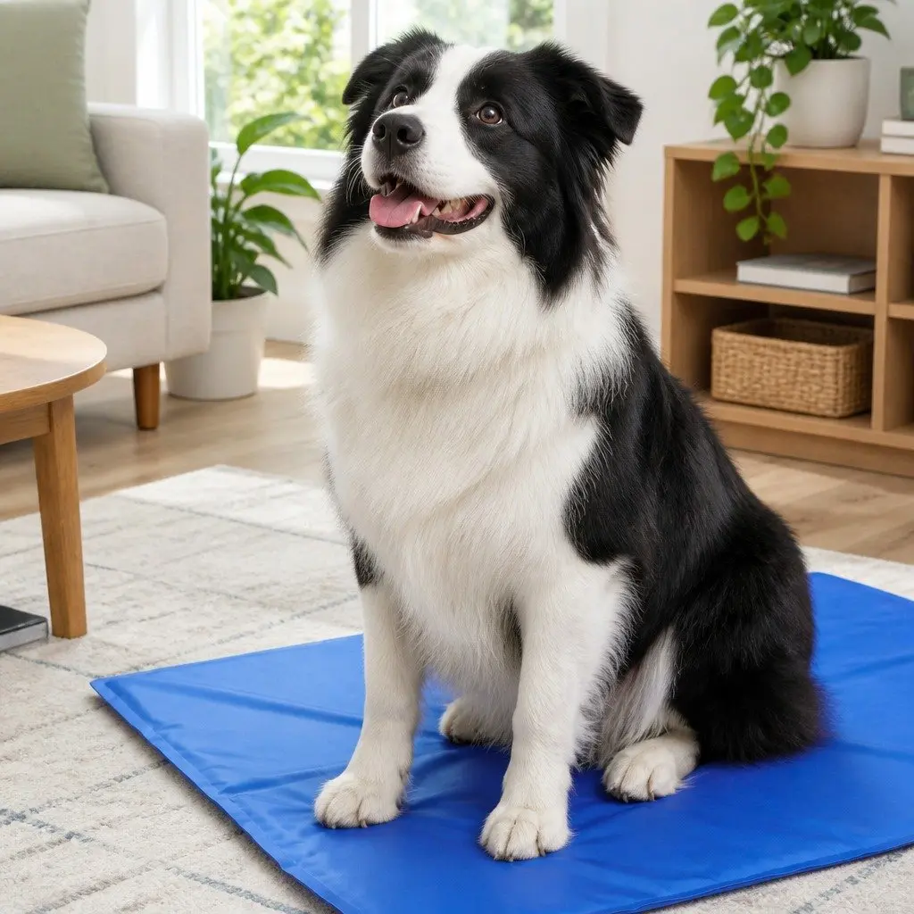 Pet Cooling Cushion XL Polyester Waterproof Fabric Blue