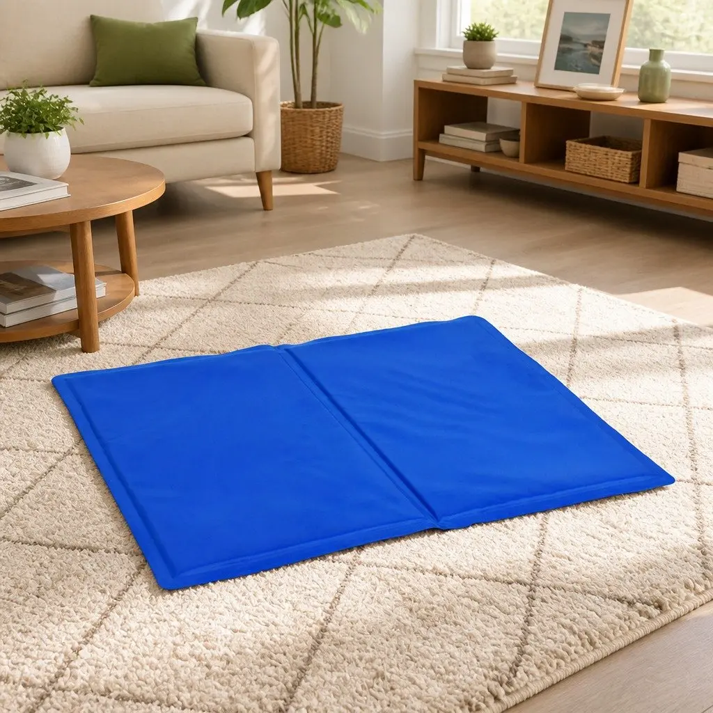 Pet Cooling Cushion XL Polyester Waterproof Fabric Blue