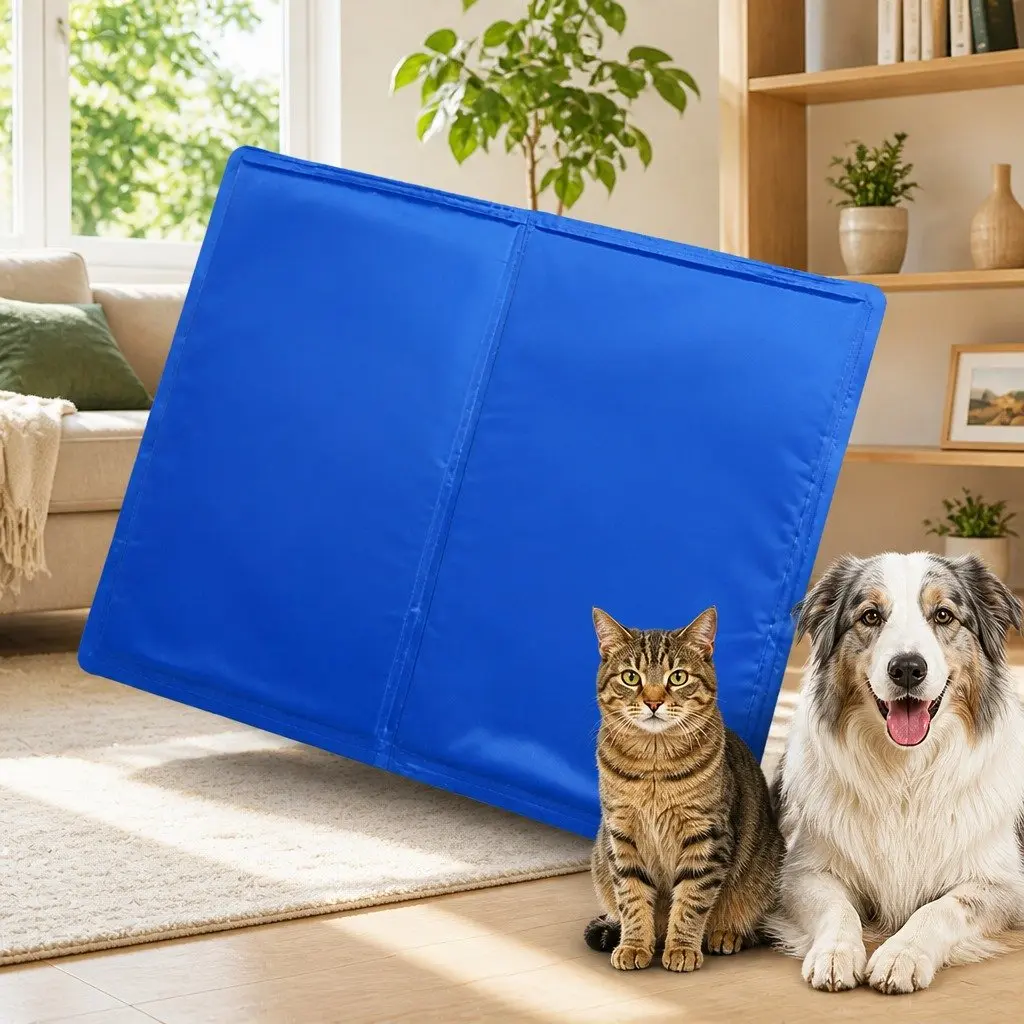 Pet Cooling Cushion XL Polyester Waterproof Fabric Blue