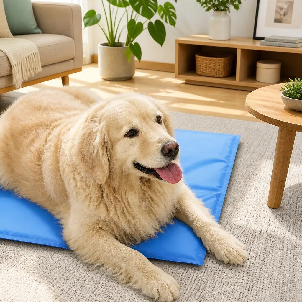 Pet Cooling Cushion XL Polyester Waterproof Fabric Blue