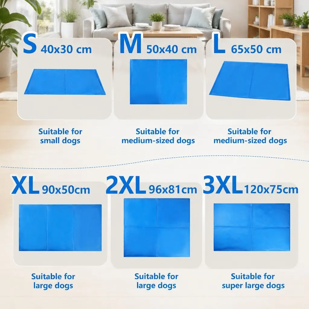 Pet Cooling Cushion Gel Mat M Size Blue