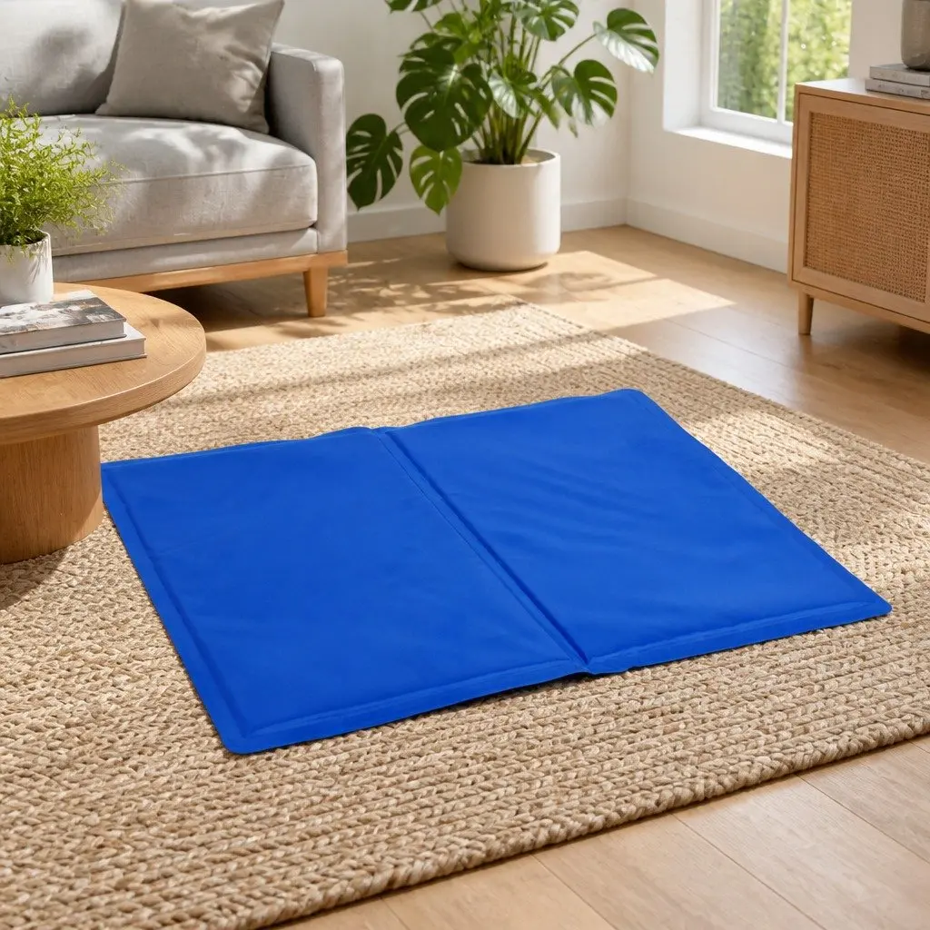 Pet Cooling Cushion Gel Mat M Size Blue