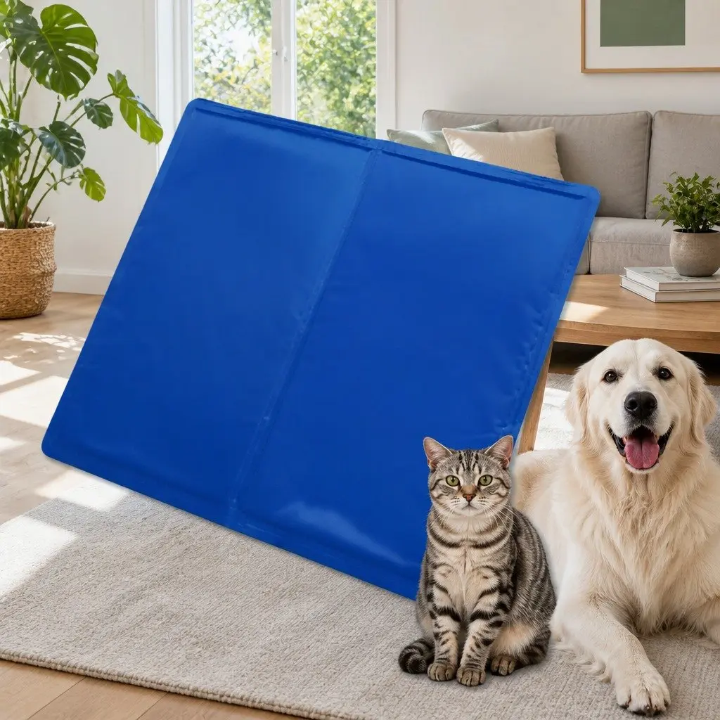 Pet Cooling Cushion Gel Mat M Size Blue