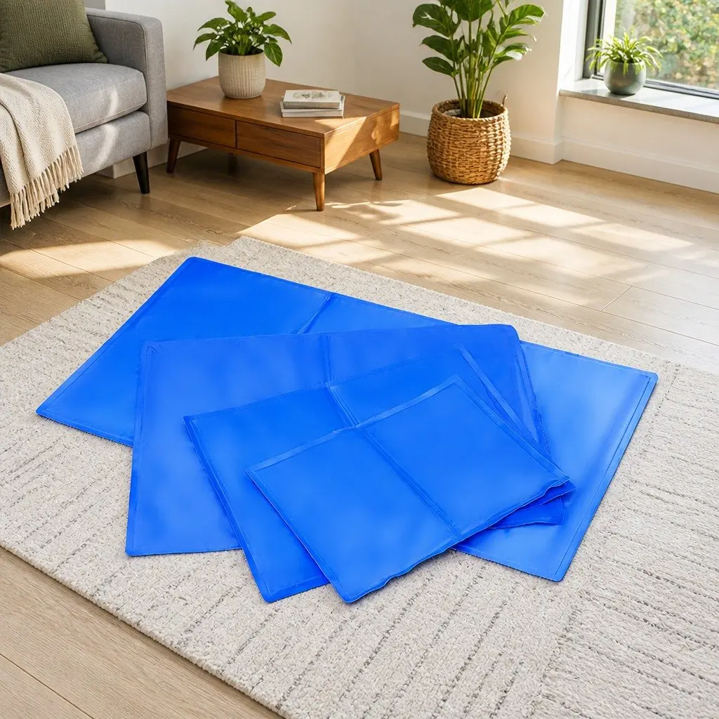 Pet Cooling Cushion Gel Mat M Size Blue