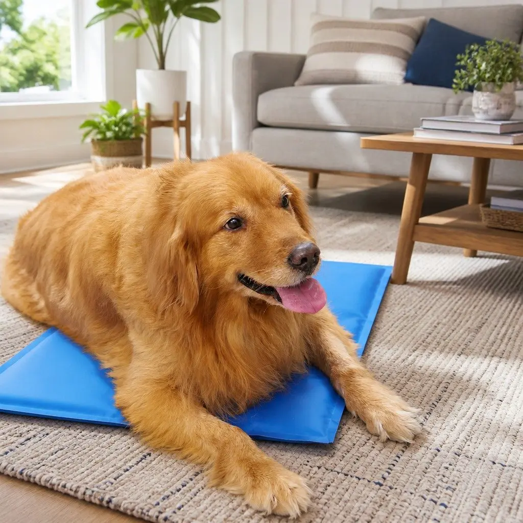 Pet Cooling Cushion Gel Mat M Size Blue