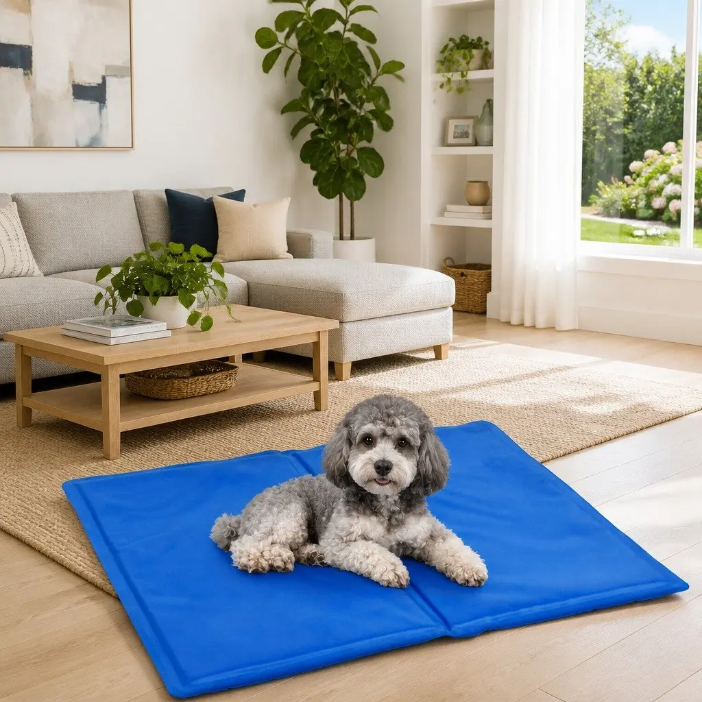 Pet Cooling Pad Polymer Gel 40cm x 30cm Blue