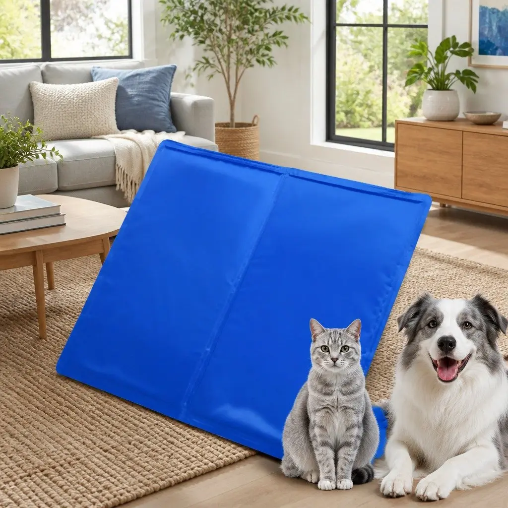 Pet Cooling Pad Polymer Gel 40cm x 30cm Blue