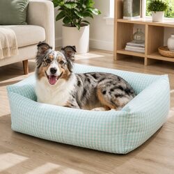 Soft Warm Pet Dog Kennel Bed Rectangle Removable Washable Cushion for Dogs