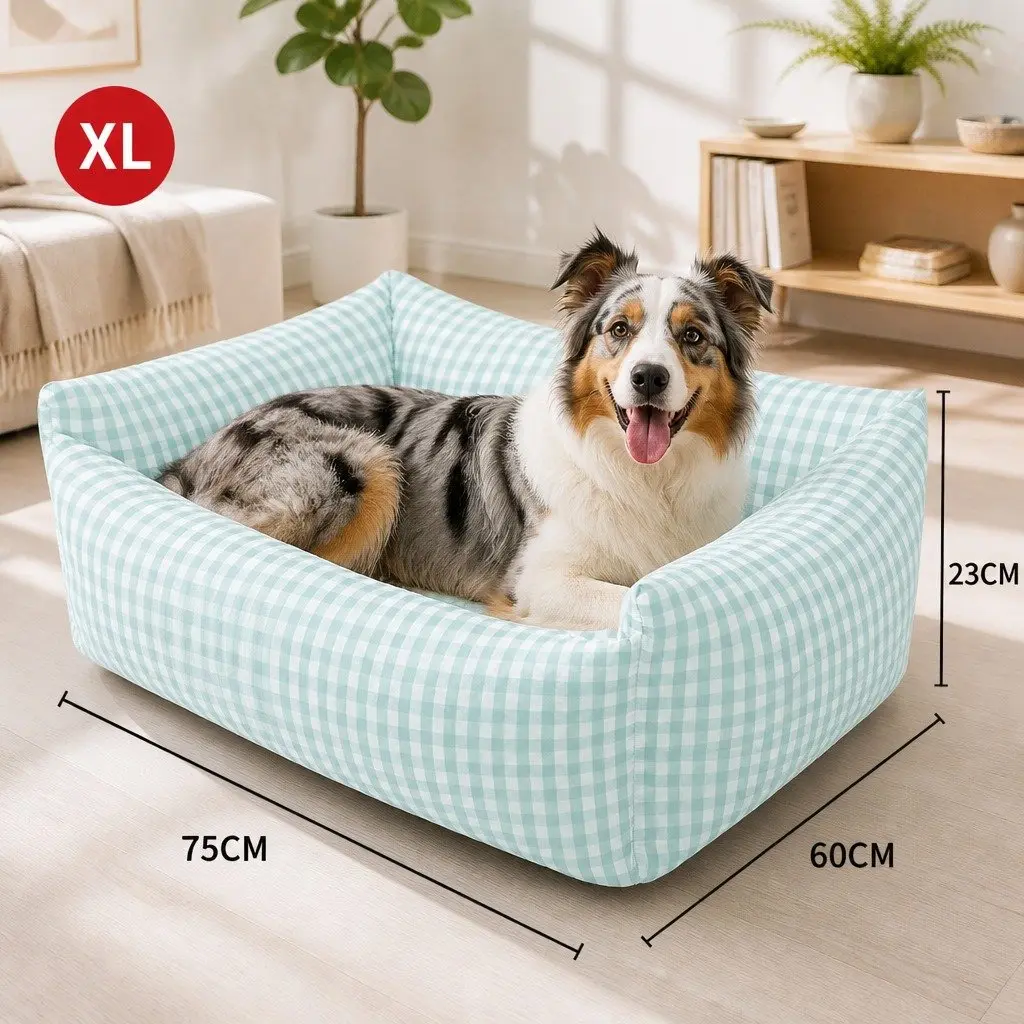 Dog Bed PP Cotton Rectangle XL Blue