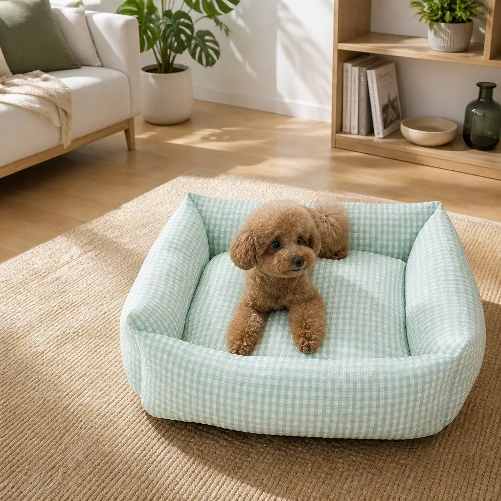 Dog Bed PP Cotton Rectangle XL Blue