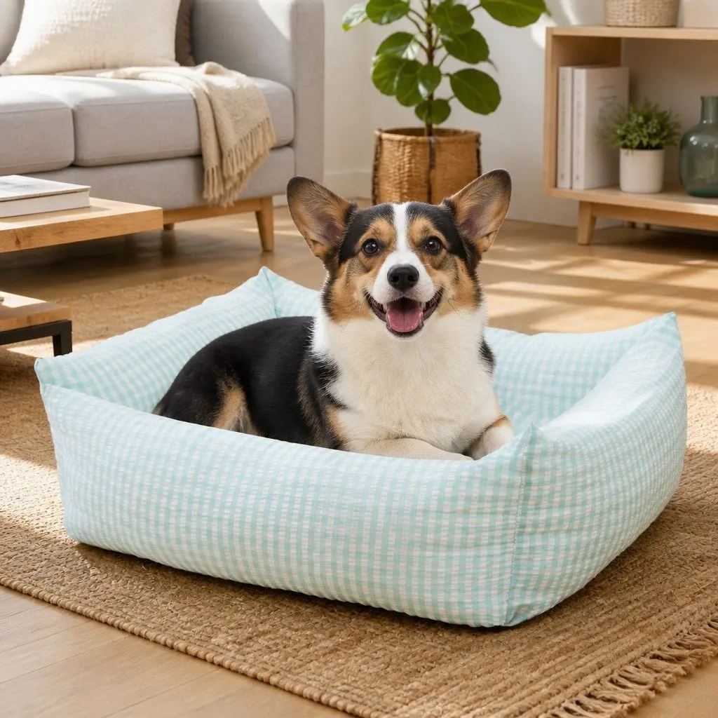 Blue Dog Bed for Home Use