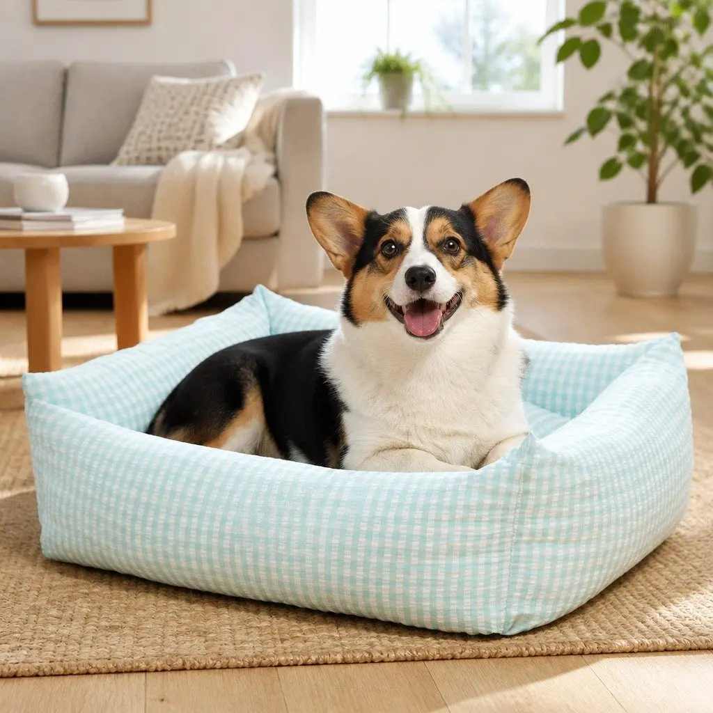 Blue Dog Bed for Home Use