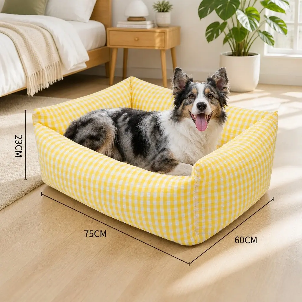 Dog Bed Kennel Pet Sleep Mat Washable Cushion 70cm Comfortable Breathable Warm