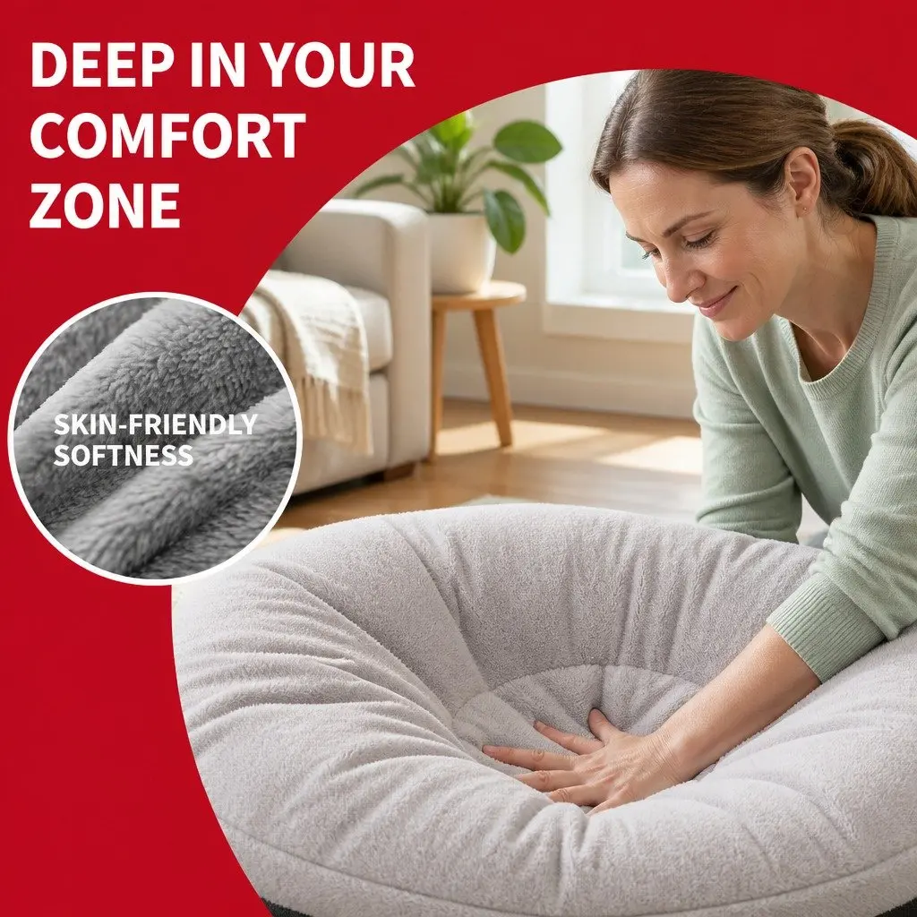 Dog Bed Soft Nest Cushion Washable Large Blue PP Cotton