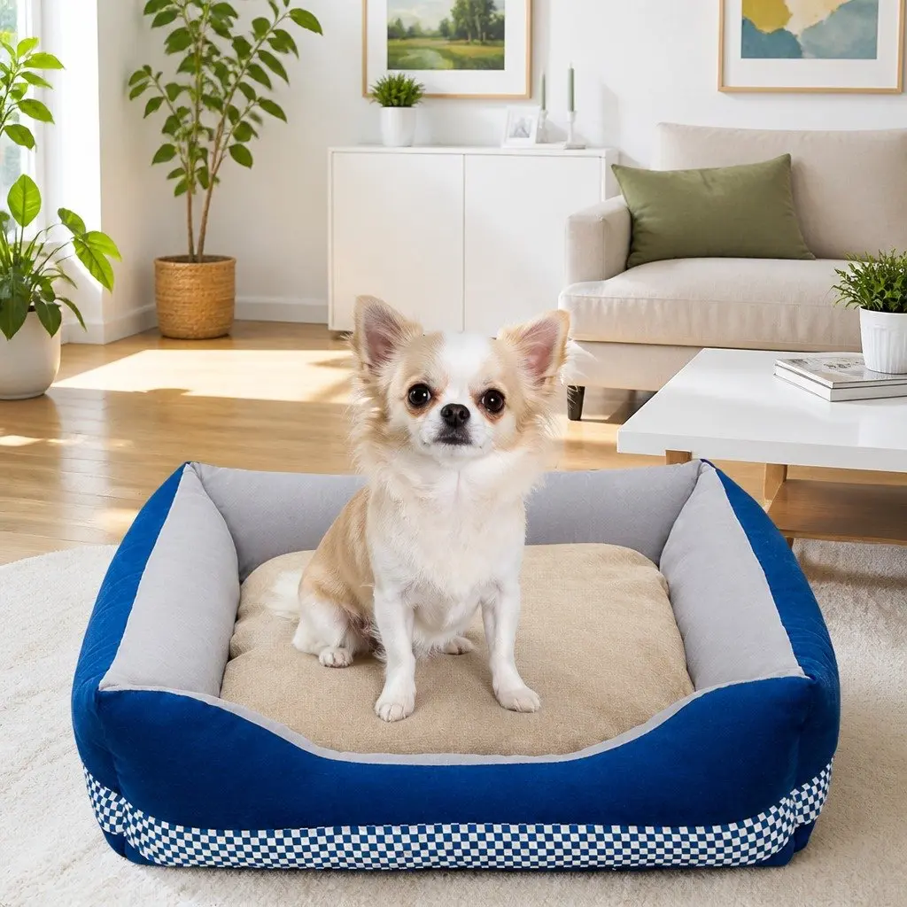 Dog Bed with Removable Inner Cushion for Home Use