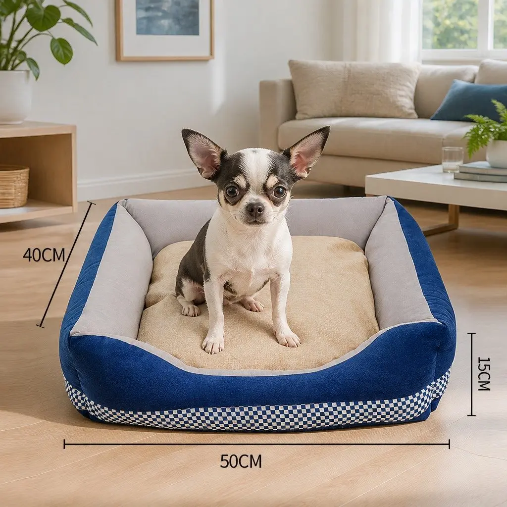 Dog Bed with Removable Inner Cushion for Home Use