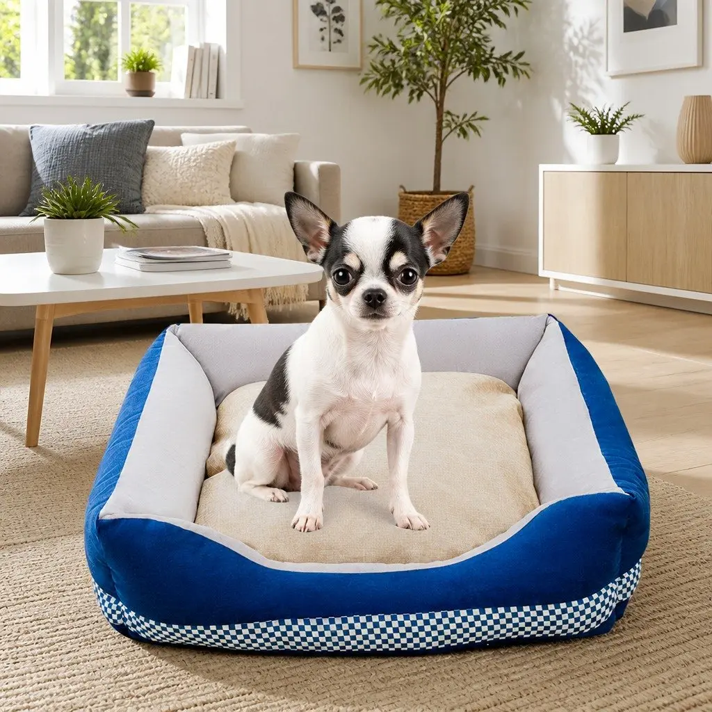 Dog Bed with Removable Inner Cushion for Home Use