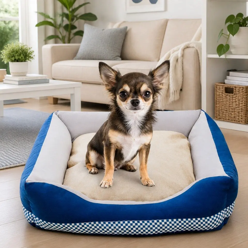 Dog Bed with Removable Inner Cushion for Home Use