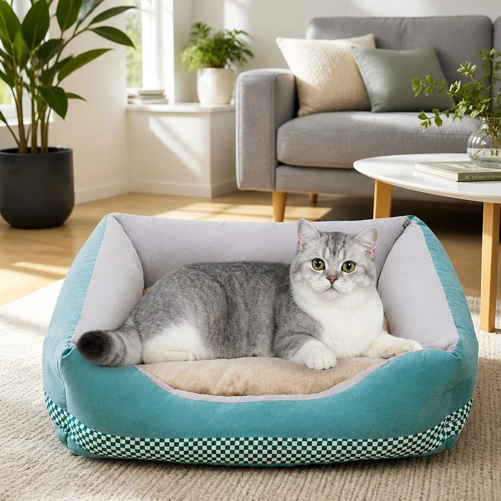 Pet Calming Bed Soft Warm Nest House Breathable Moisture-proof Cat Dog Bed