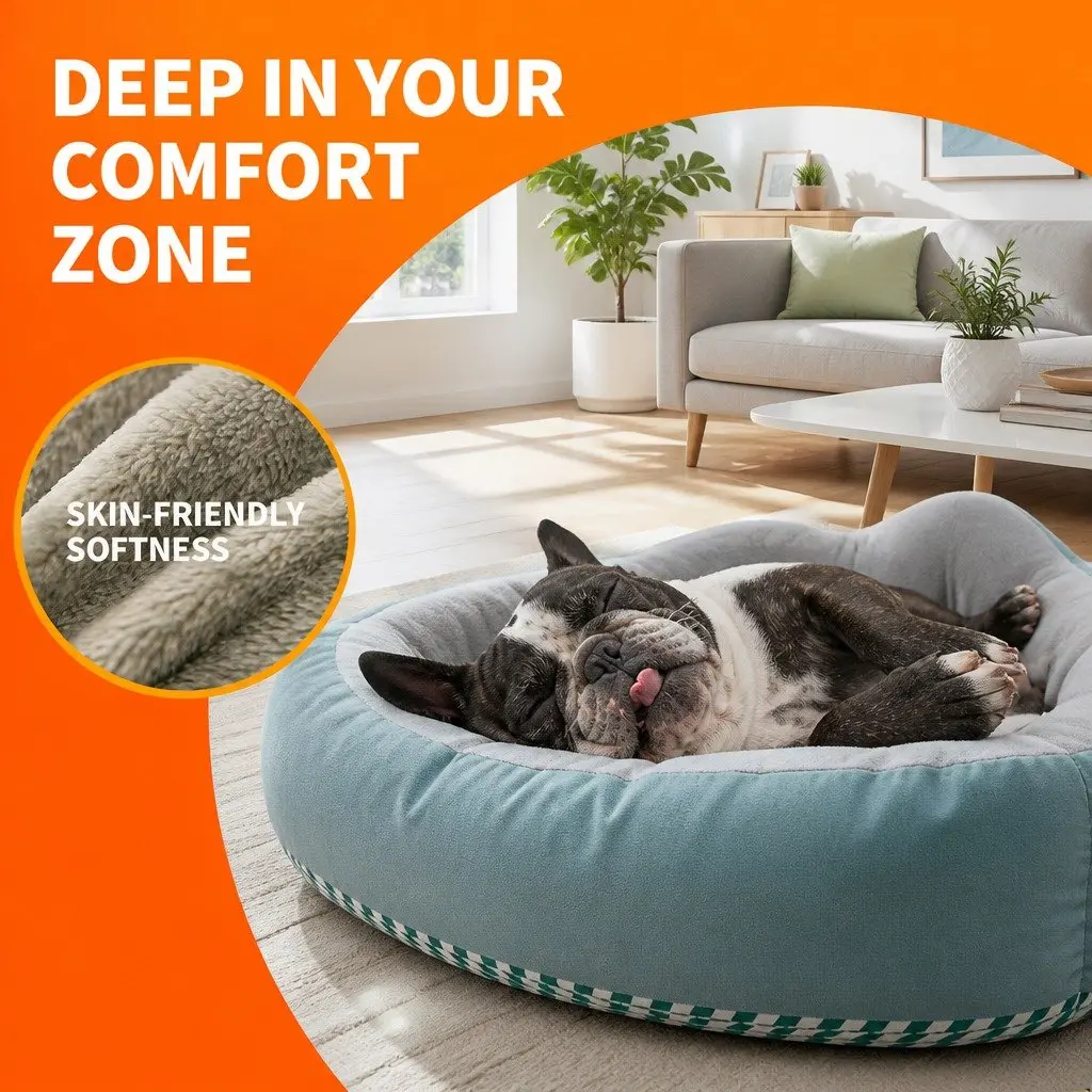 Pet Calming Bed Soft Warm Nest House Breathable Moisture-proof Cat Dog Bed