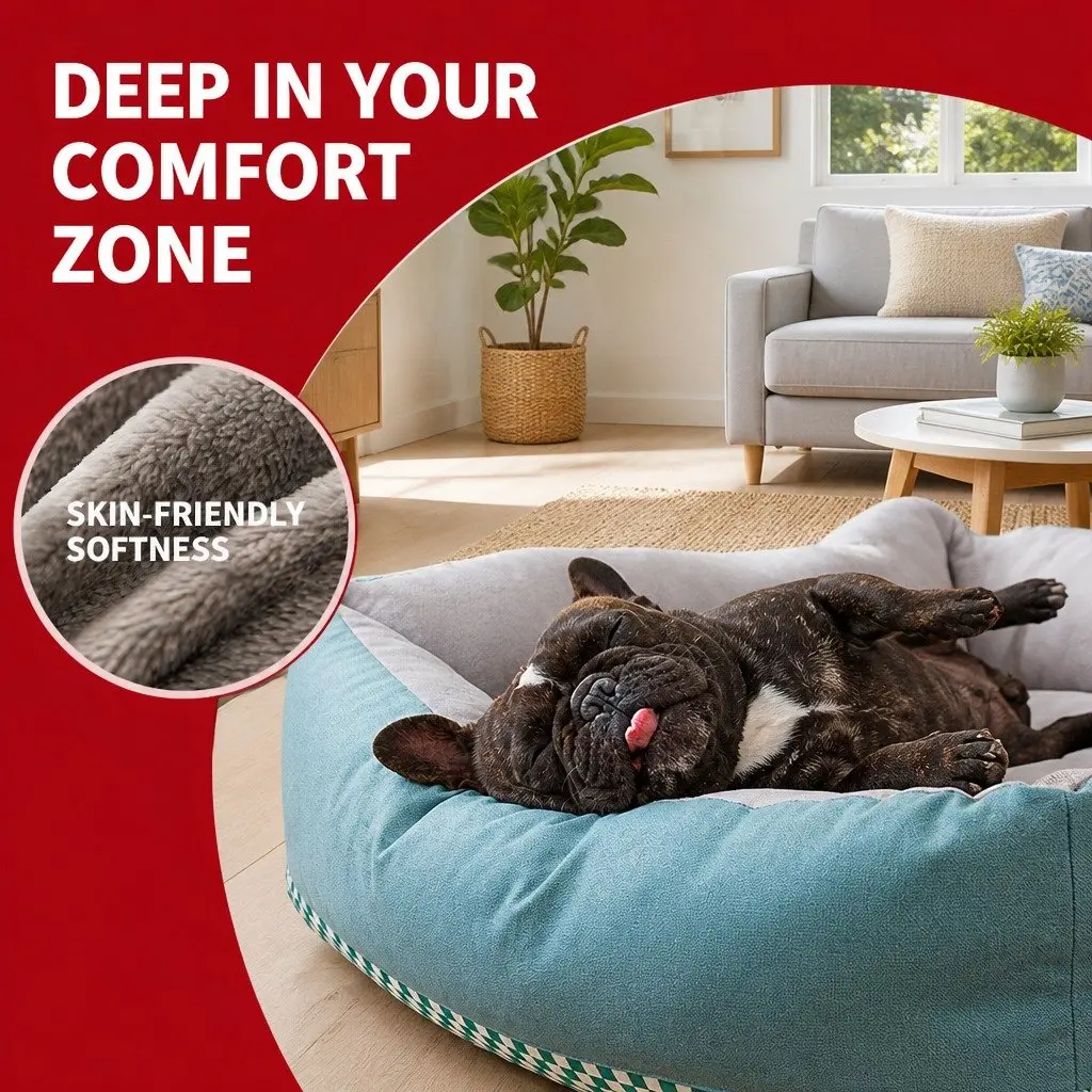 Pet Soft Comfort Bed Detachable Washable Mattress Medium Size Warm Cosy