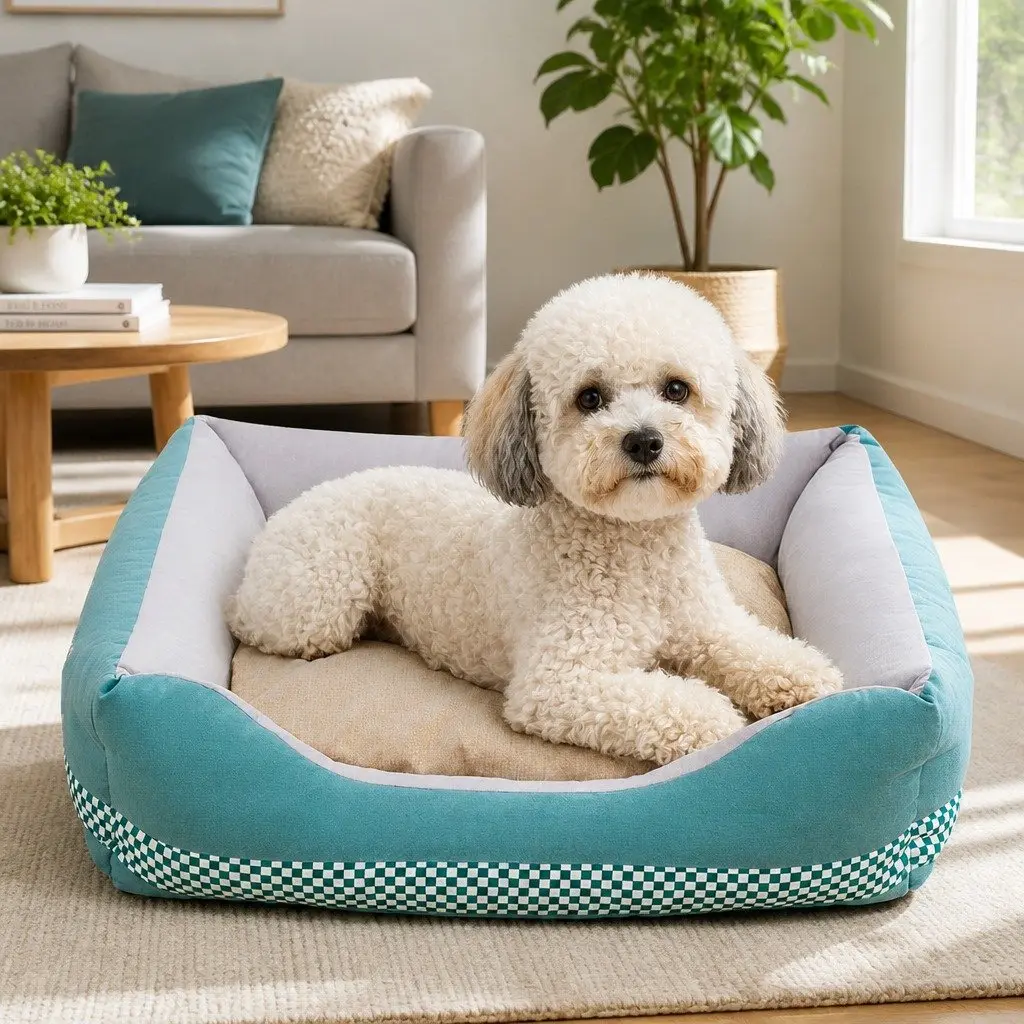 Pet Soft Comfort Bed Detachable Washable Mattress Medium Size Warm Cosy