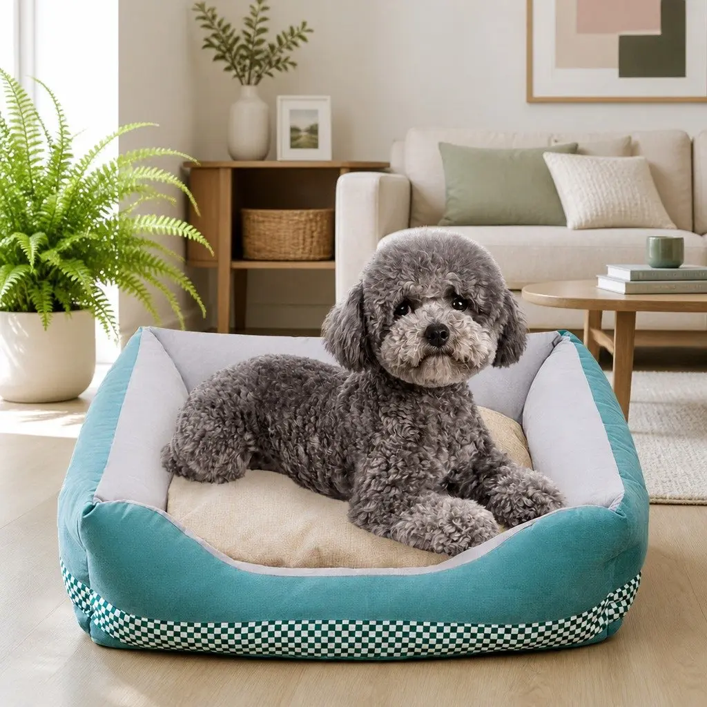 Pet Nest Checkerboard Dog Cat Sleeping Bed Four Seasons Universal Pet Supplies S