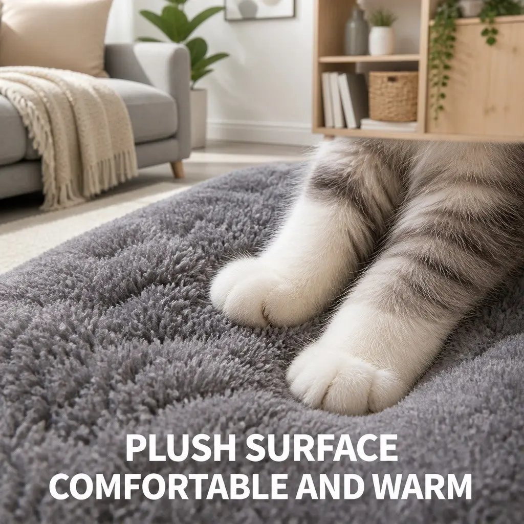Pet Bed Removable Washable Soft Sponge Indoor Grey 39x32x34cm Double Roof Dog Cat Tent
