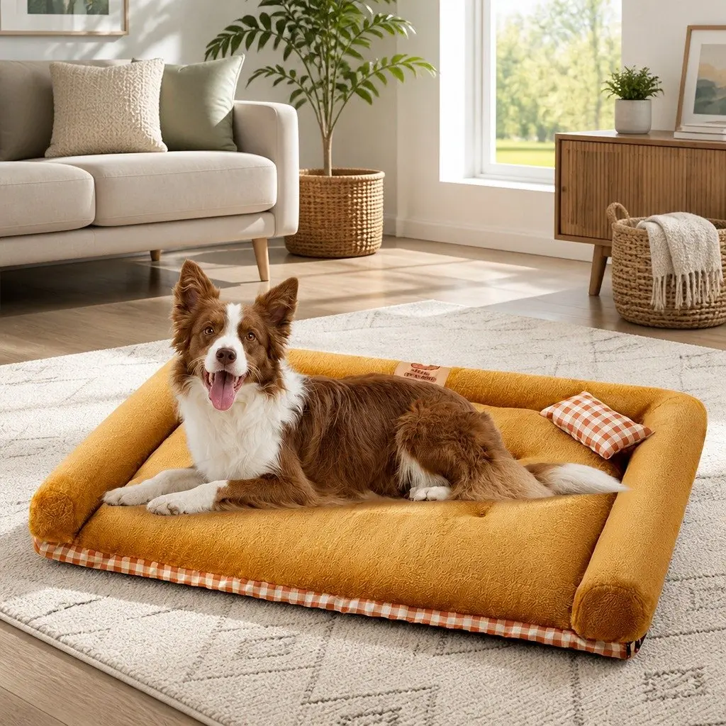 Pet Calming Bed Dog Cat Sleeping Nest Soft Warm Mat Detachable Removable Pad