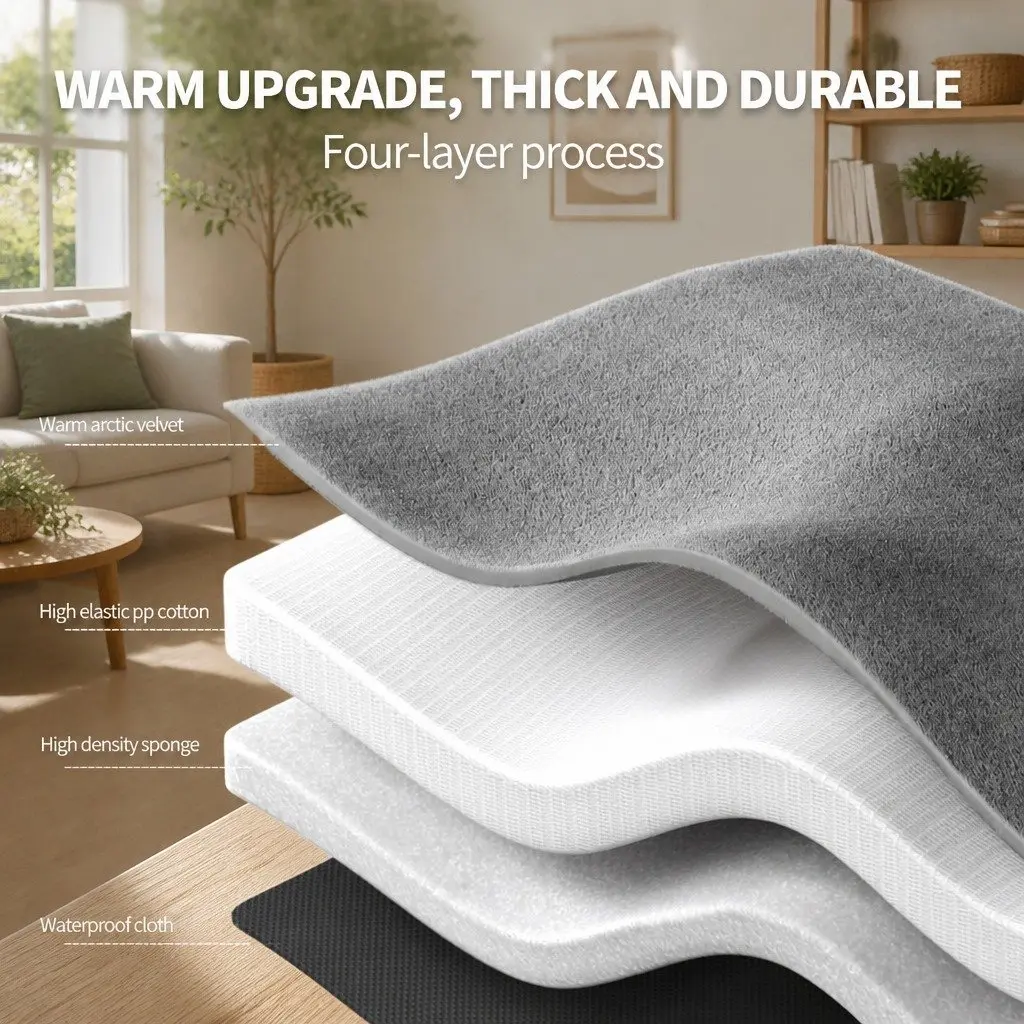 Dog Bed Soft Washable PP Cotton XXL Brown