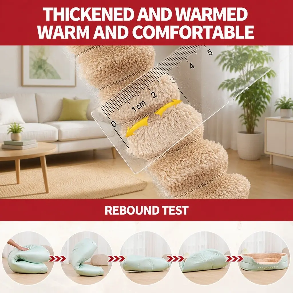 Large Pet Bed Dog Cat Calming Cushion Plush Soft Warm Mattress Comfy Sleep Mat