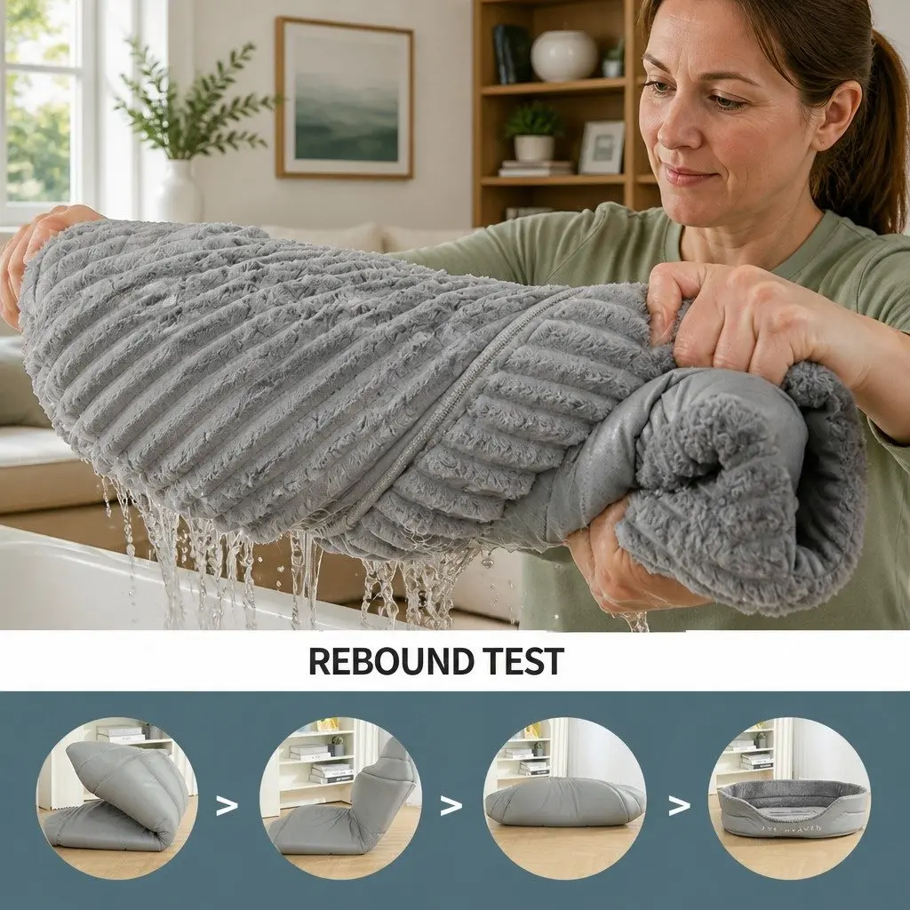 Pet Bed Polyester Sponge 65x50x20cm Grey Soft Warm Sleeping Sofa Nesting Mat