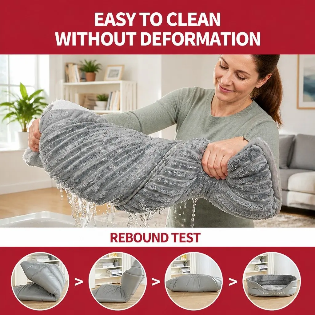 Pet Bed Polyester Sponge 47x35x17cm Grey