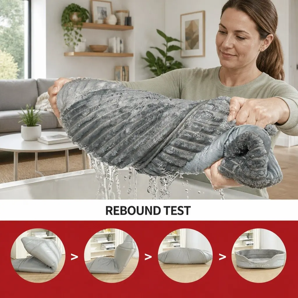 Pet Bed Polyester Sponge Extra Large Grey