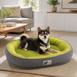 Practical Oval Pet Bed for Dogs and Cats in Any Home Setting