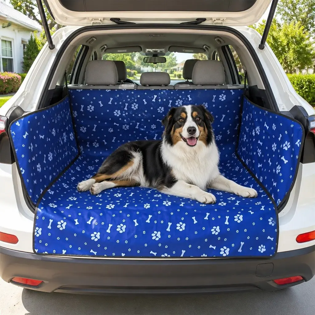 Pet Car Seat Cover Waterproof Oxford Fabric 155x105cm Blue