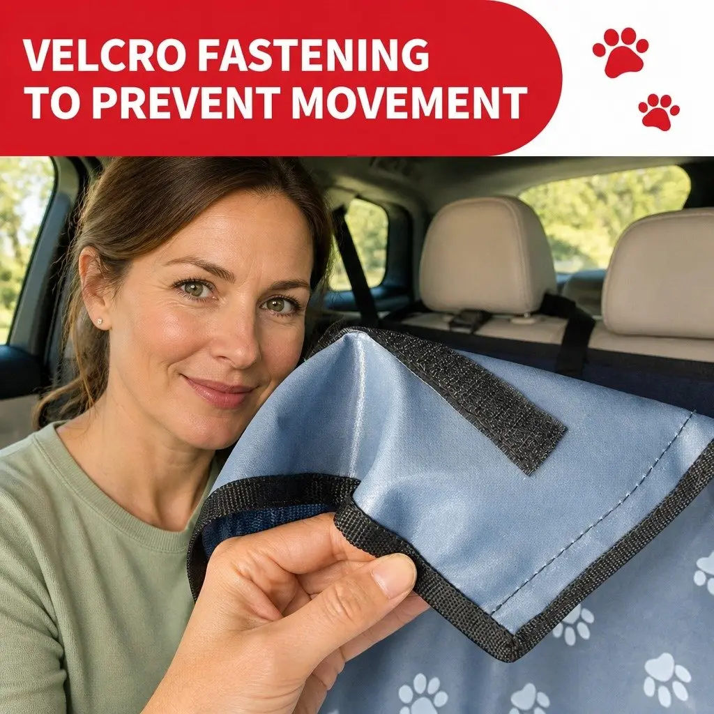 Pet Car Seat Cover Hammock Waterproof Oxford Fabric Grey 155x105cm