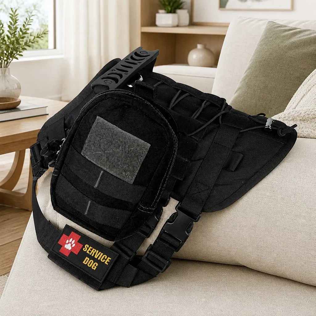 Dog Harness Chest Vest Black Large