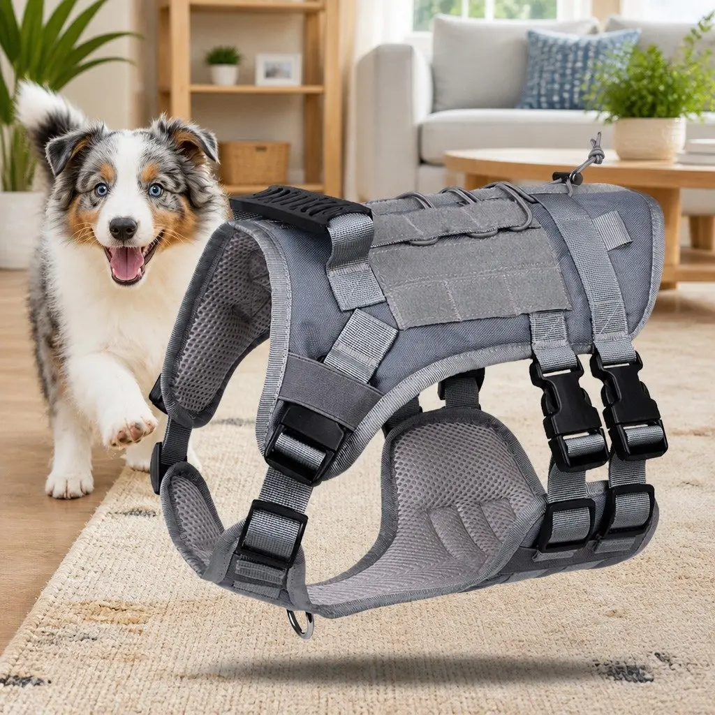 Dog Harness Mesh Small Grey