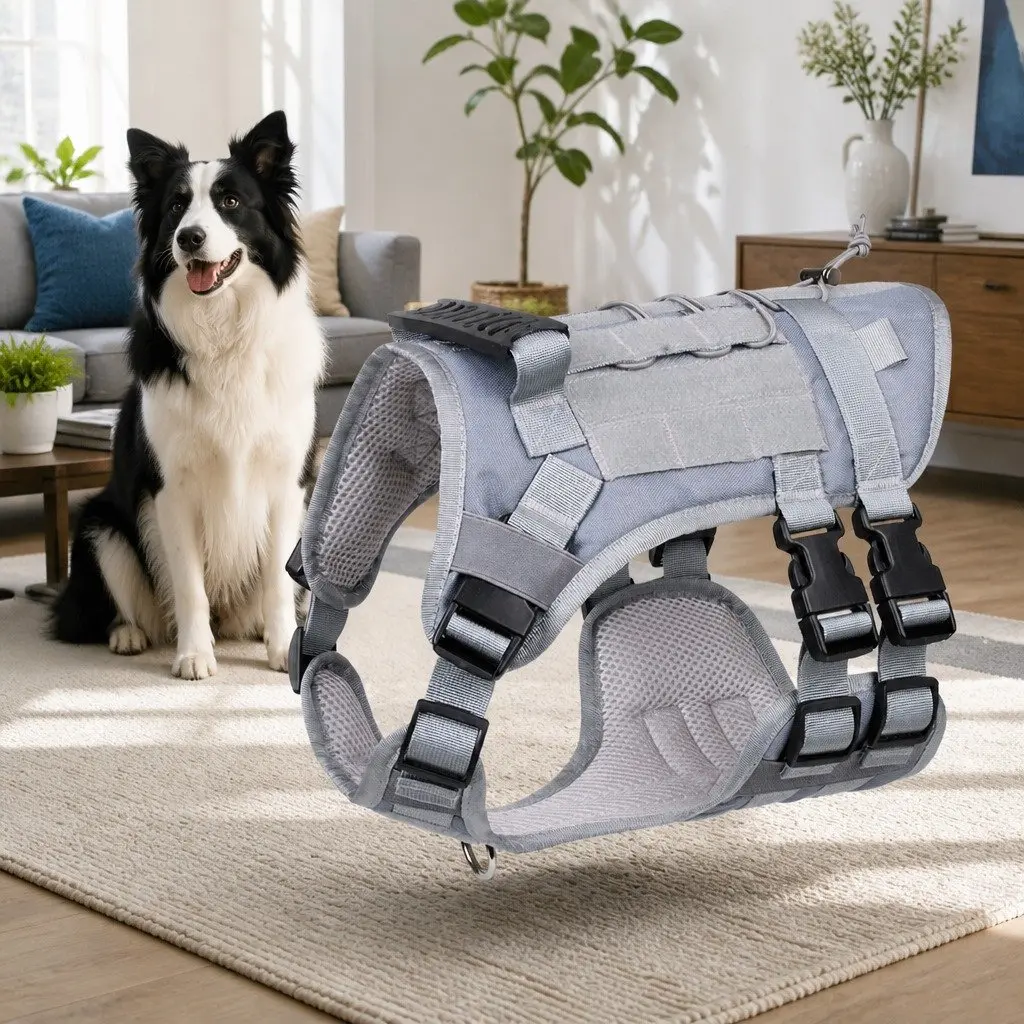 Dog Harness Mesh Small Grey