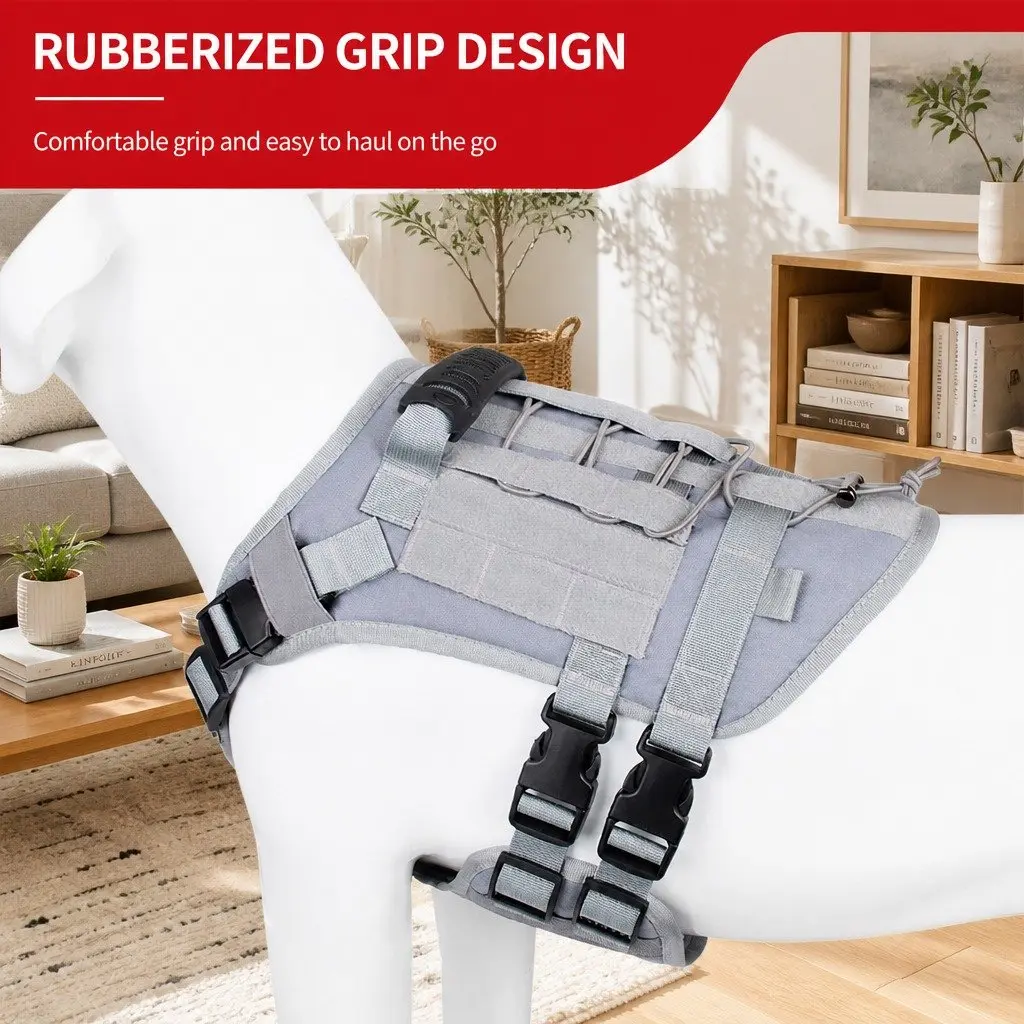Dog Harness Mesh Small Grey