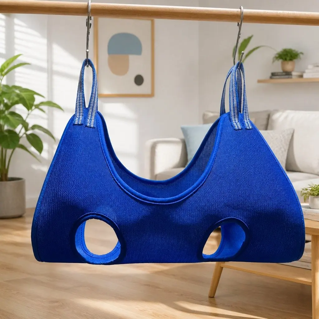 Pet Grooming Hammock Cloth 60cm Blue for Small Medium Pets